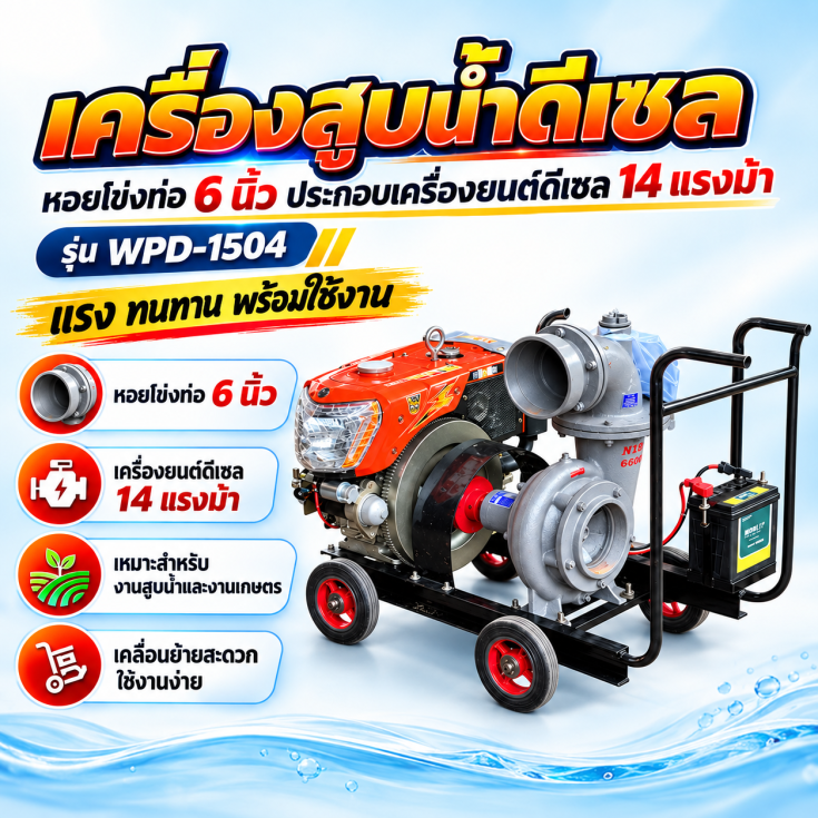 เครื่องสูบน้ำดีเซล WPD-1504E
